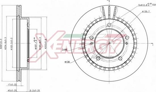 AP XENERGY X602800 - Тормозной диск autospares.lv