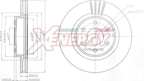 AP XENERGY X602871 - Тормозной диск autospares.lv