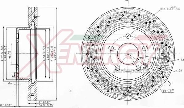 AP XENERGY X602748 - Тормозной диск autospares.lv