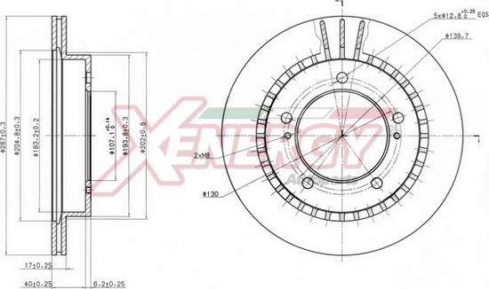 AP XENERGY X602769 - Тормозной диск autospares.lv