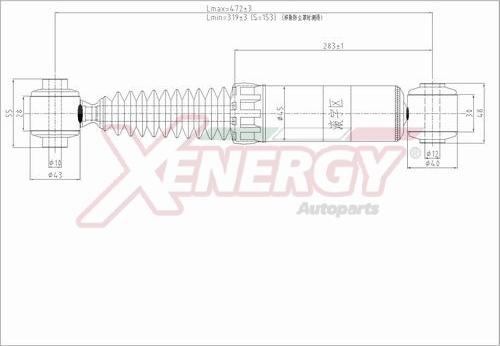 AP XENERGY X020349 - Амортизатор autospares.lv