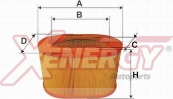 AP XENERGY X1593331 - Воздушный фильтр, двигатель autospares.lv