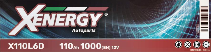 AP XENERGY X110L6D - Стартерная аккумуляторная батарея, АКБ autospares.lv