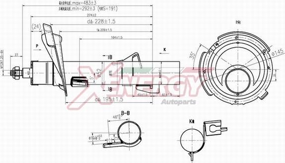 AP XENERGY X842334 - Амортизатор autospares.lv