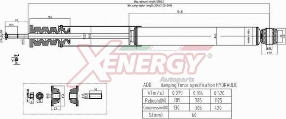 AP XENERGY X805344 - Амортизатор autospares.lv