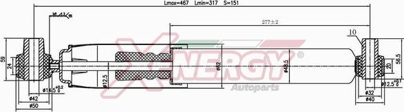 AP XENERGY X800555 - Амортизатор autospares.lv