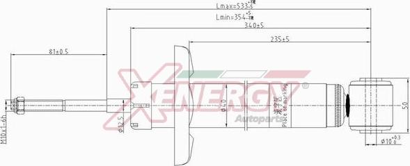 AP XENERGY X801443 - Амортизатор autospares.lv