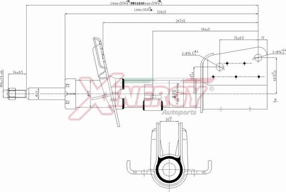 AP XENERGY X814334 - Амортизатор autospares.lv