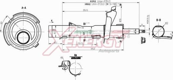 AP XENERGY X839334 - Амортизатор autospares.lv