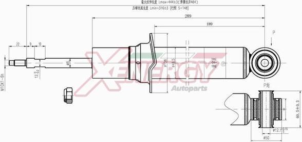 AP XENERGY X826341 - Амортизатор autospares.lv