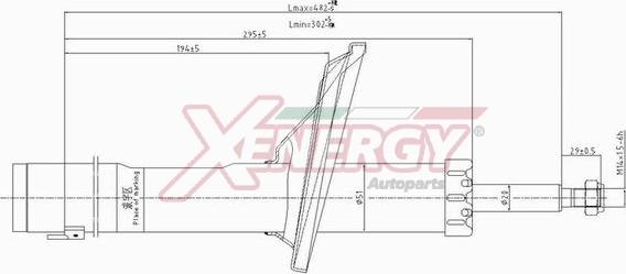 AP XENERGY X828633 - Амортизатор autospares.lv