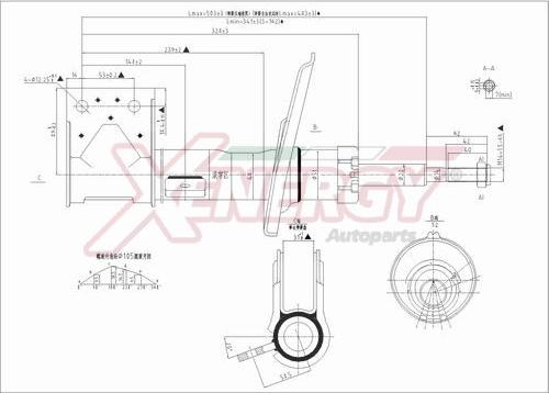 AP XENERGY X828339 - Амортизатор autospares.lv