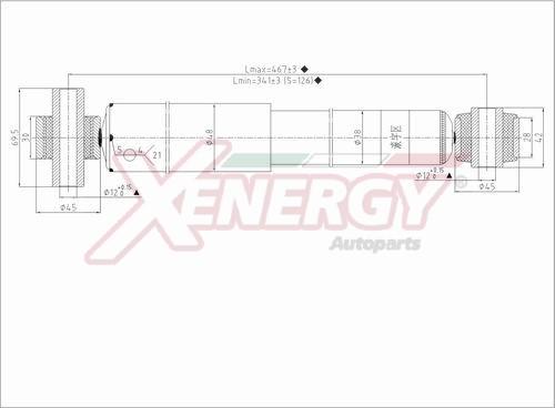 AP XENERGY X358553 - Амортизатор autospares.lv