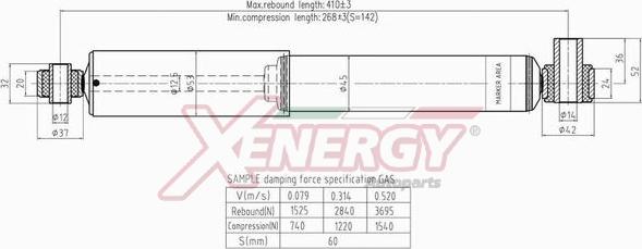 AP XENERGY X306344 - Амортизатор autospares.lv