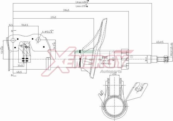 AP XENERGY X308334 - Амортизатор autospares.lv