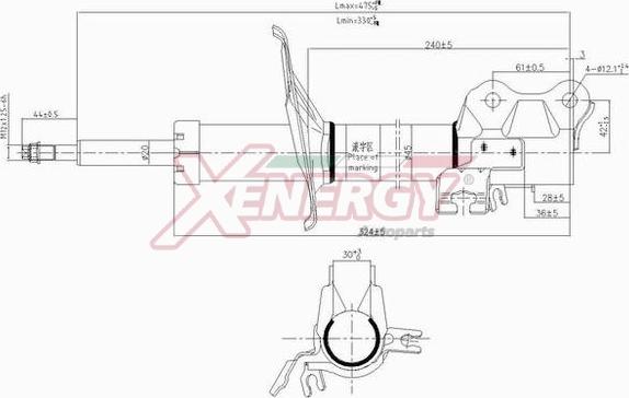 AP XENERGY X311333 - Амортизатор autospares.lv