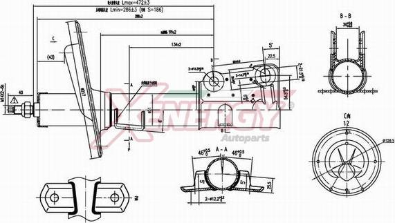 AP XENERGY X335334 - Амортизатор autospares.lv