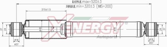 AP XENERGY X258443 - Амортизатор autospares.lv