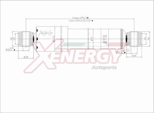 AP XENERGY X284344 - Амортизатор autospares.lv