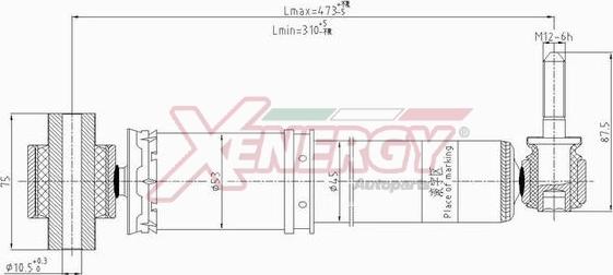 AP XENERGY X704344 - Амортизатор autospares.lv