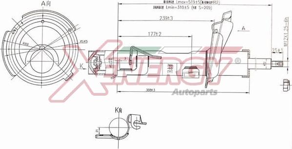 AP XENERGY X735339 - Амортизатор autospares.lv