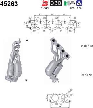 AS 45263 - Катализатор autospares.lv