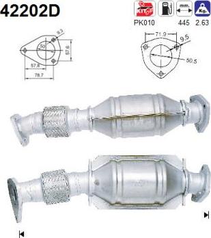 AS 42202D - Катализатор autospares.lv