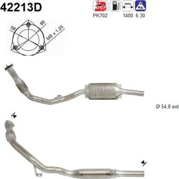 AS 42213D - Катализатор autospares.lv