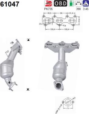 AS 61047 - Катализатор autospares.lv