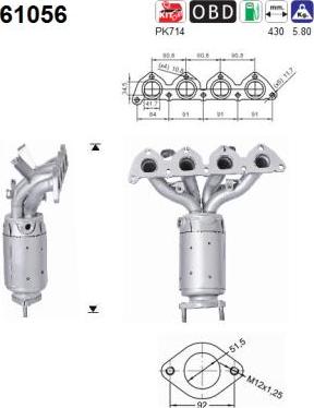 AS 61056 - Катализатор autospares.lv