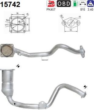 AS 15742 - Катализатор autospares.lv