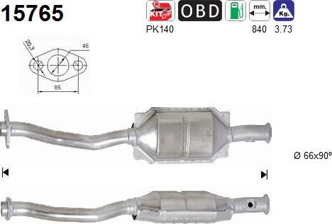 AS 15765 - Катализатор autospares.lv