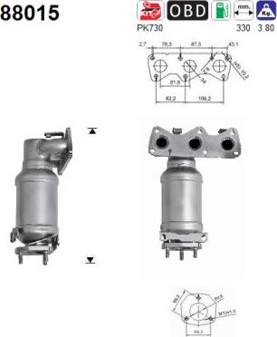 AS 88015 - Катализатор autospares.lv