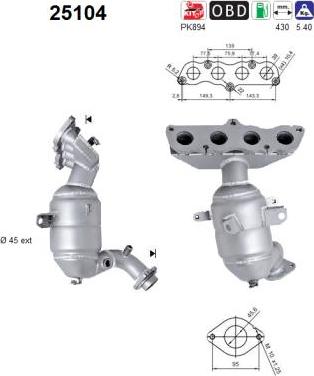 AS 25104 - Катализатор autospares.lv