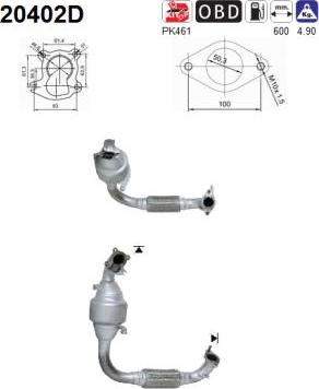 AS 20402D - Катализатор autospares.lv