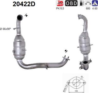 AS 20422D - Катализатор autospares.lv