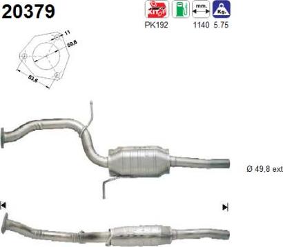 AS 20379 - Катализатор autospares.lv