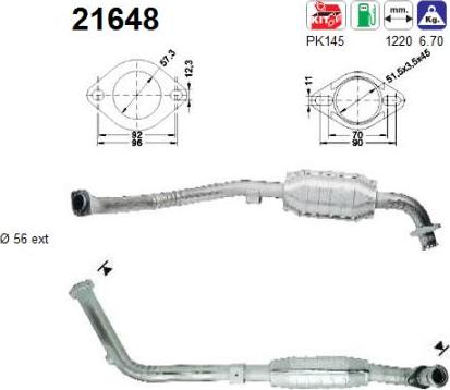 AS 21648 - Катализатор autospares.lv