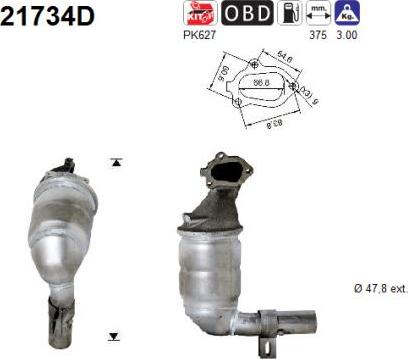 AS 21734D - Катализатор autospares.lv