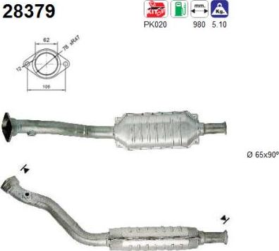 AS 28379 - Катализатор autospares.lv