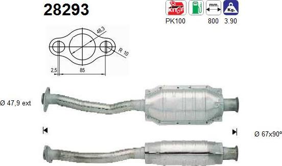 AS 28293 - Катализатор autospares.lv