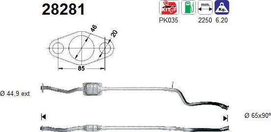 AS 28281 - Катализатор autospares.lv