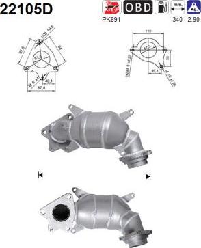 AS 22105D - Катализатор autospares.lv