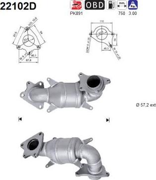 AS 22102D - Катализатор autospares.lv