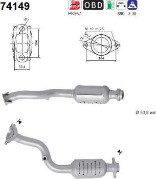 AS 74149 - Катализатор autospares.lv