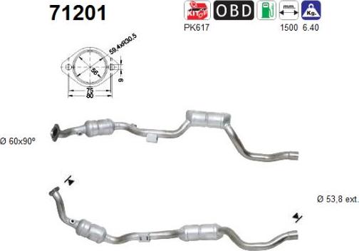 AS 71201 - Катализатор autospares.lv