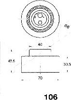 Ashika 45-01-106 - Натяжитель, ремень ГРМ autospares.lv