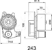 Ashika 45-02-243 - Натяжитель, ремень ГРМ autospares.lv