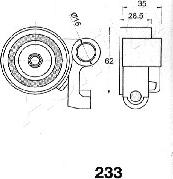 Ashika 45-02-233 - Натяжитель, ремень ГРМ autospares.lv