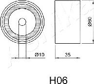 Ashika 45-0H-006 - Натяжитель, ремень ГРМ autospares.lv